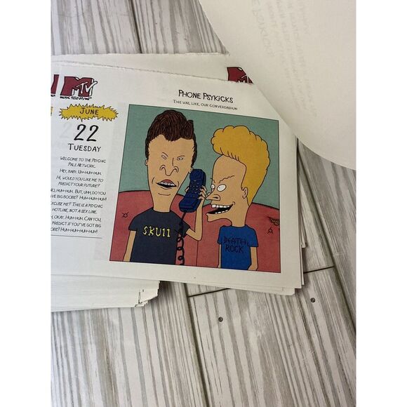 Beavis and Butthead This Sucks Change It 1999 At a Glance Calendar Pages Project - Picture 5 of 7